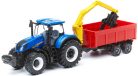 Bburago 1:50 New Holland T7.315 traktor darus utánfutóval 18-31650