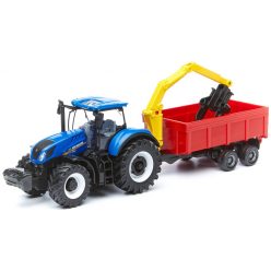   Bburago 1:50 New Holland T7.315 traktor darus utánfutóval 18-31650