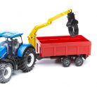 Bburago 1:50 New Holland T7.315 traktor darus utánfutóval 18-31650