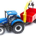 Bburago 1:50 New Holland T7.315 traktor darus utánfutóval 18-31650