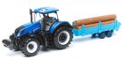 Bburago 1:32 New Holland T7.315 traktor rönkszállítóval 18-44060