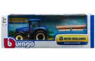 Bburago 1:32 New Holland T7.315 traktor rönkszállítóval 18-44060