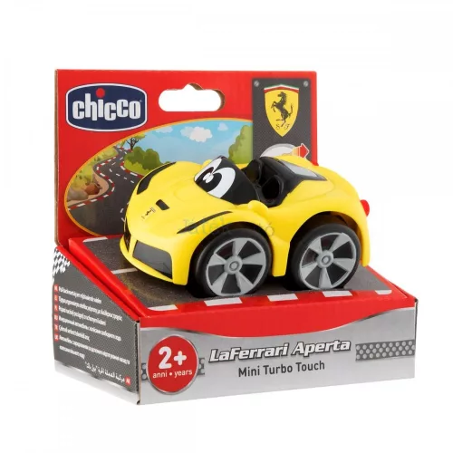 Chicco Turbo Team Ferrari Laferrari Aperta hátrahúzós sportautó - Sárga