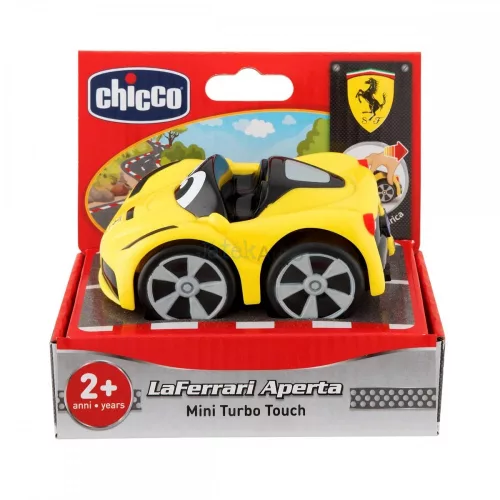Chicco Turbo Team Ferrari Laferrari Aperta hátrahúzós sportautó - Sárga