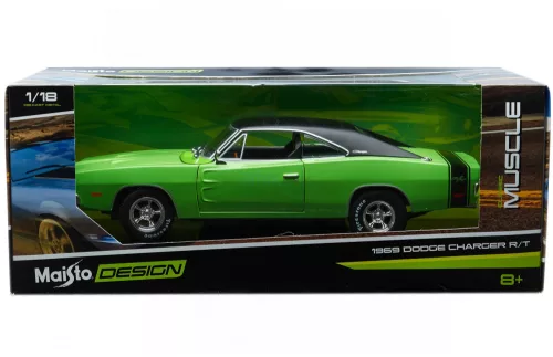 Maisto Design 1:18 Dodge Charger R/T Coupe (1969) sportautó 32612