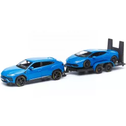   Maisto Design 1:24 Lamborghini Urus (2018) + Huracan LP640-4 Performante (2017) + utánfutó 32753