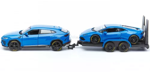 Maisto Design 1:24 Lamborghini Urus (2018) + Huracan LP640-4 Performante (2017) + utánfutó 32753