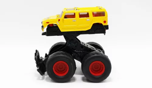 Felugró lendkerekes terepjáró - sárga Hummer
