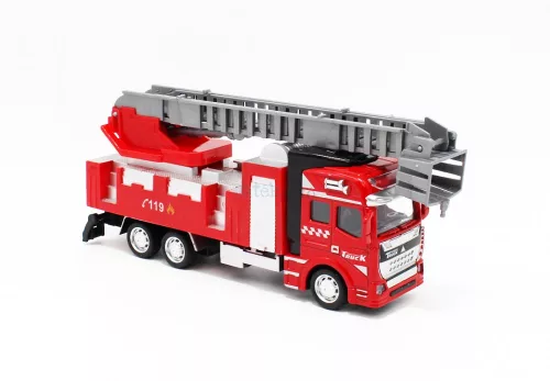 Hátrahúzós létrás tűzoltó autó - 19 cm