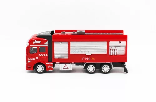 Hátrahúzós tűzoltó autó vízágyúval - 19 cm