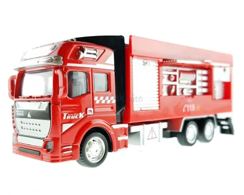 Hátrahúzós tűzoltó autó vízágyúval - 19 cm