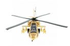 Apache hátrahúzós fém katonai helikopter fénnyel és hanggal - 23 cm