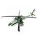 Apache hátrahúzós fém katonai helikopter fénnyel és hanggal - 23 cm