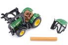 Siku 1:87 John Deere 6215R traktor rönk rakodóval - 1540