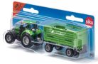 Siku 1:87 Deutz Agrotron traktor Fortuna utánfutóval - 1606