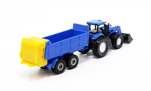 Siku 1:87 New Holland traktor utánfutóval - 1630