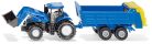 Siku 1:87 New Holland traktor utánfutóval - 1630