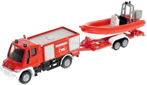 Siku 1:87 Unimog tűzoltóautó motorcsónakkal - 1636