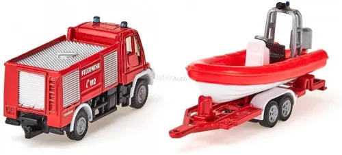 Siku 1:87 Unimog tűzoltóautó motorcsónakkal - 1636