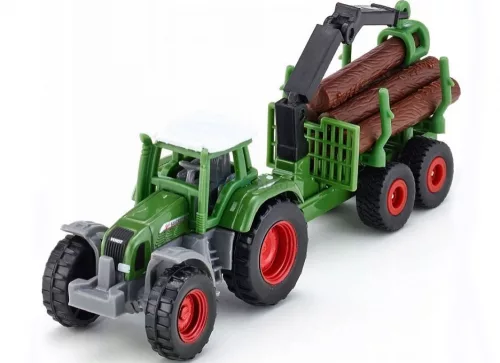 Siku 1:87 Fendt Favorit rönk szállító traktor rakodóval - 1645