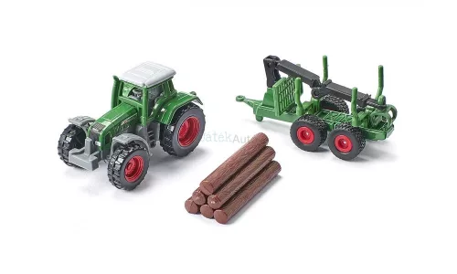 Siku 1:87 Fendt Favorit rönk szállító traktor rakodóval - 1645