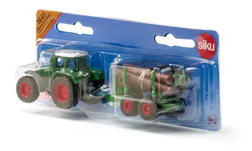 Siku 1:87 Fendt Favorit rönk szállító traktor rakodóval - 1645