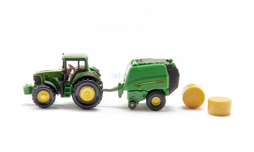 Siku 1:87 John Deere traktor bálázóval - 1665