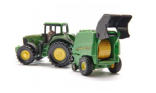 Siku 1:87 John Deere traktor bálázóval - 1665