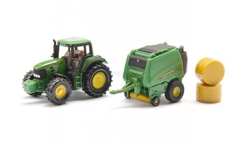 Siku 1:87 John Deere traktor bálázóval - 1665