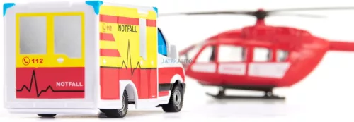  Siku 1:87 Mercedes mentőautó és mentő helikopter - 1748 
