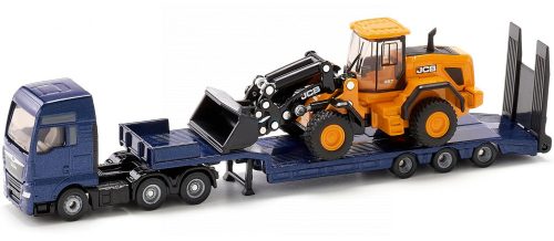 Siku 1:87 MAN TGX kamion trélerrel és JCB homlokrakodóval - 1790