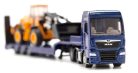 Siku 1:87 MAN TGX kamion trélerrel és JCB homlokrakodóval - 1790