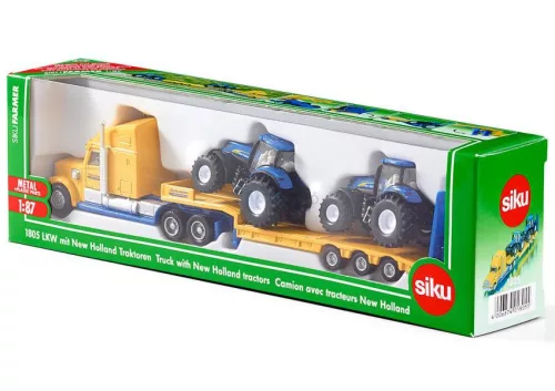 Siku Farmer 1:87 kamion trélerrel, New Holland traktorokkal - 1805
