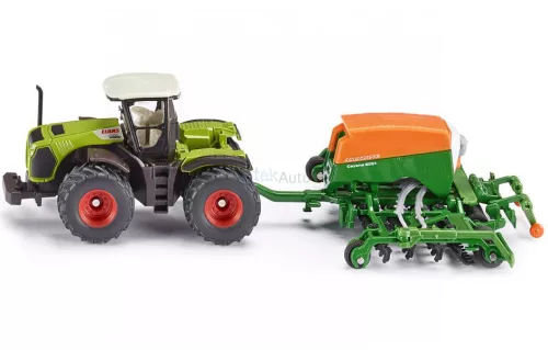 Siku Farmer 1:87 Claas Xerion traktor Amazone Cayenna 6001 vetőgéppel - 1826