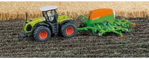 Siku Farmer 1:87 Claas Xerion traktor Amazone Cayenna 6001 vetőgéppel - 1826