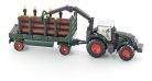 Siku 1:87 Fendt 739 traktor rönkszállító utánfutóval - 1861