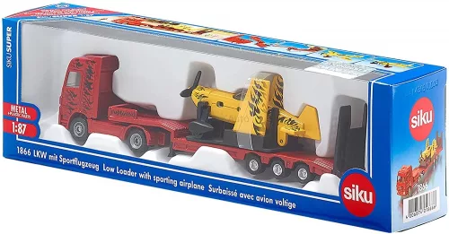 Siku 1:87 Mercedes-Benz kamion trélerrel és repülőgéppel - 1866