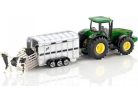 Siku Farmer 1:50 John Deere 8430 traktor állatszállító utánfutóval - 1956