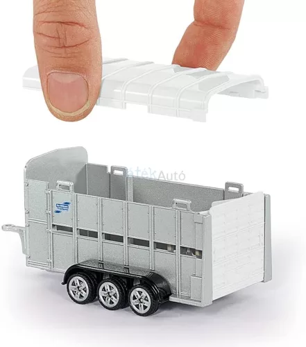 Siku Farmer 1:50 John Deere 8430 traktor állatszállító utánfutóval - 1956