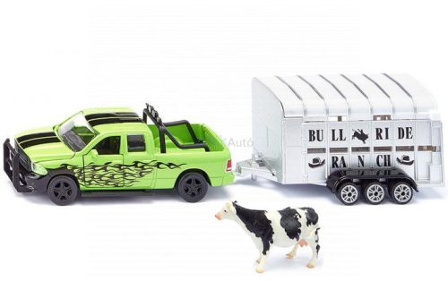 Siku Farmer 1:50 Dodge RAM 1500 Pick Up állatszállító utánfutóval - 1998