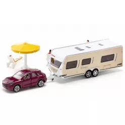 Siku 1:55 Porsche Macan Turbo lakókocsival - 2542