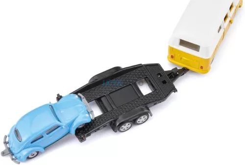 Siku 1:55 Volkswagen T1 Samba, Bogár szállító utánfutóval - 2567 