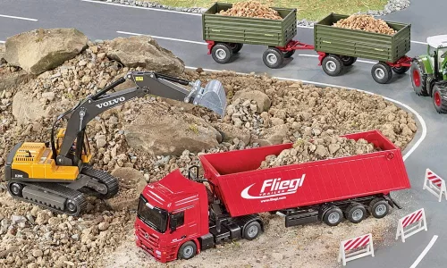 SIKU 1:50 Kamion billenős pótkocsival - Piros - 3537