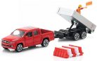 Siku 1:55 Volkswagen Amarok Pick Up utánfutóval - 3543