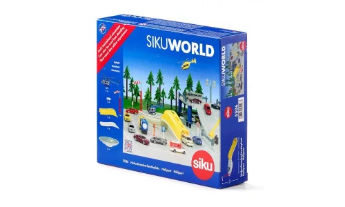 Siku World helikopter leszálló, helikopterrel - 5506 - Autópálya, farm