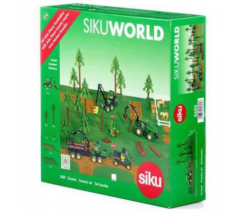 Siku World - Erdő készlet John Deere traktorral - 5605
