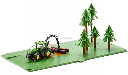 Siku World - Lovas farm + Erdő készlet John Deere traktorral 5609+5605 - Autópálya, farm