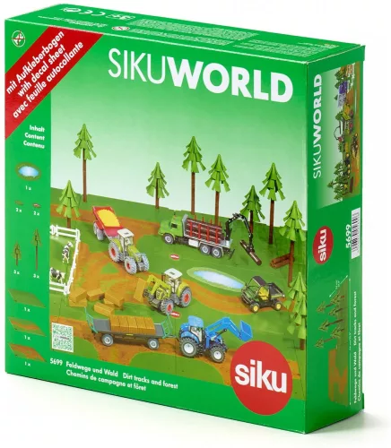 Siku World földút, erdő kiegészítő készlet - 5699 - Autópálya, farm