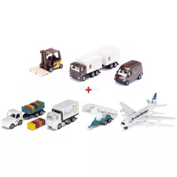   Siku UPS logisztikai szett + Siku Repülőtéri szett 6324 + 6312