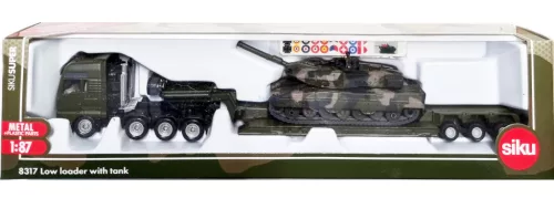 Siku 1:87 MAN Harckocsi szállító katonai kamion + tank